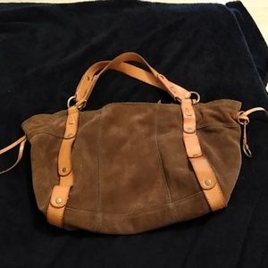 Genuine leather tote hobo bag